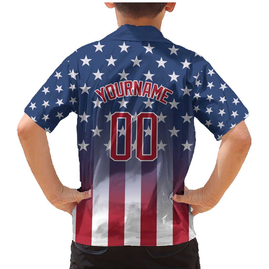 Personalized Team Name American Family Matching Mermaid Dress and Hawaiian Shirt USA Flag Fashion Sports
