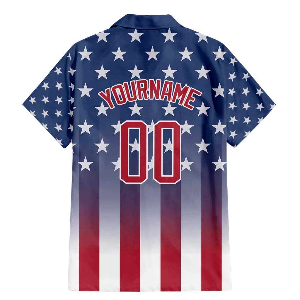 Personalized Team Name American Family Matching Mermaid Dress and Hawaiian Shirt USA Flag Fashion Sports