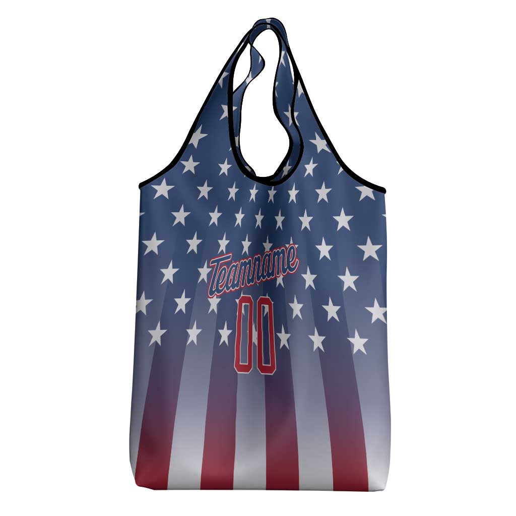Personalized Team Name American Grocery Bag USA Flag Fashion Sports