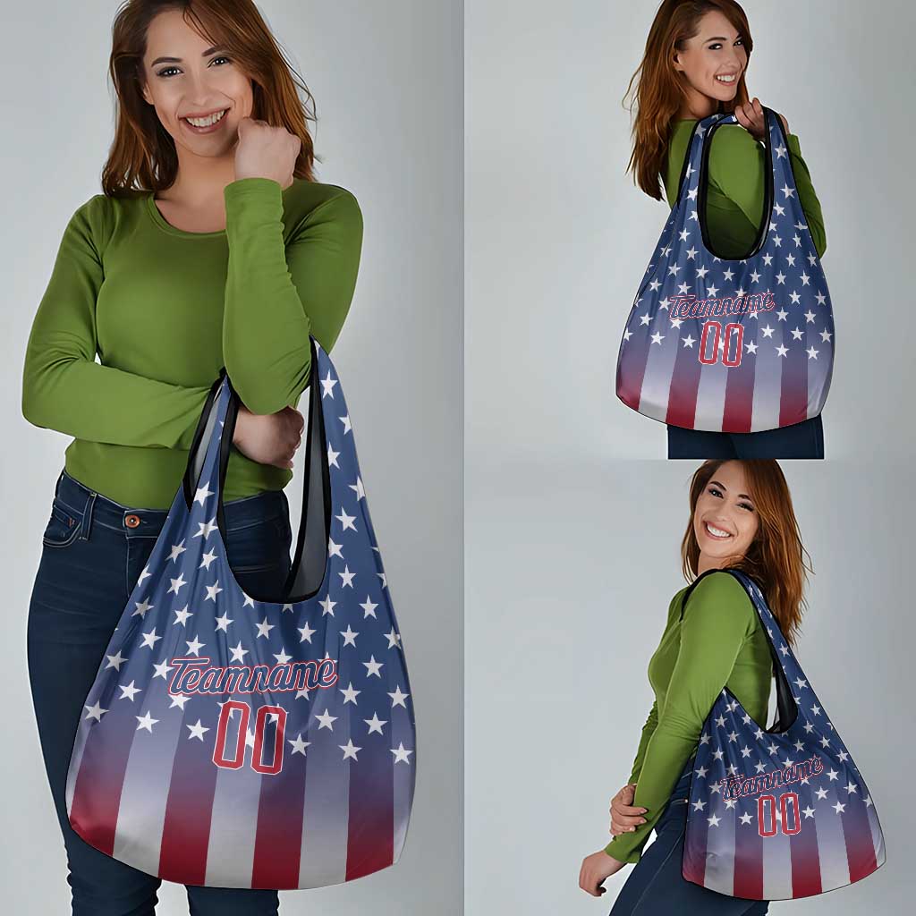 Personalized Team Name American Grocery Bag USA Flag Fashion Sports