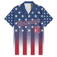Personalized Team Name American Hawaiian Shirt USA Flag Fashion Sports