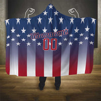 Personalized Team Name American Hooded Blanket USA Flag Fashion Sports