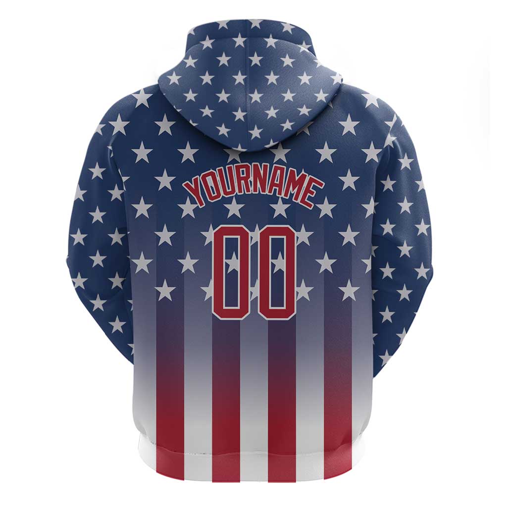 Personalized Team Name American Hoodie USA Flag Fashion Sports