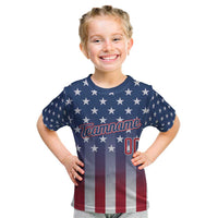 Personalized Team Name American Kid T Shirt USA Flag Fashion Sports
