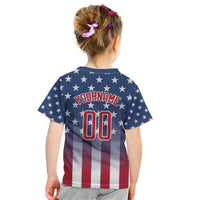 Personalized Team Name American Kid T Shirt USA Flag Fashion Sports