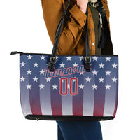 Personalized Team Name American Leather Tote Bag USA Flag Fashion Sports