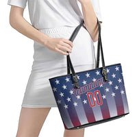 Personalized Team Name American Leather Tote Bag USA Flag Fashion Sports