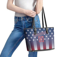 Personalized Team Name American Leather Tote Bag USA Flag Fashion Sports