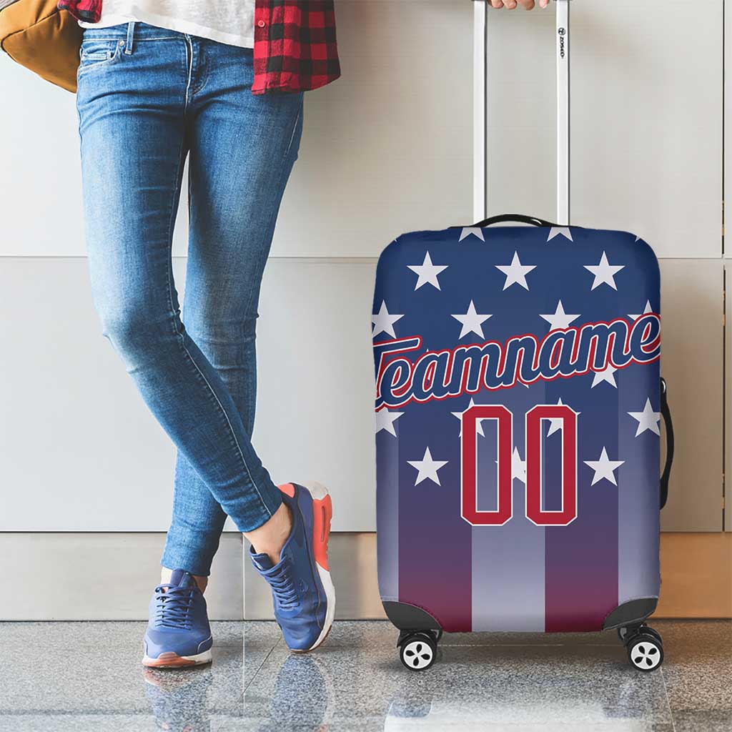 Personalized Team Name American Luggage Cover USA Flag Fashion Sports