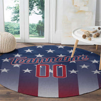 Personalized Team Name American Round Carpet USA Flag Fashion Sports