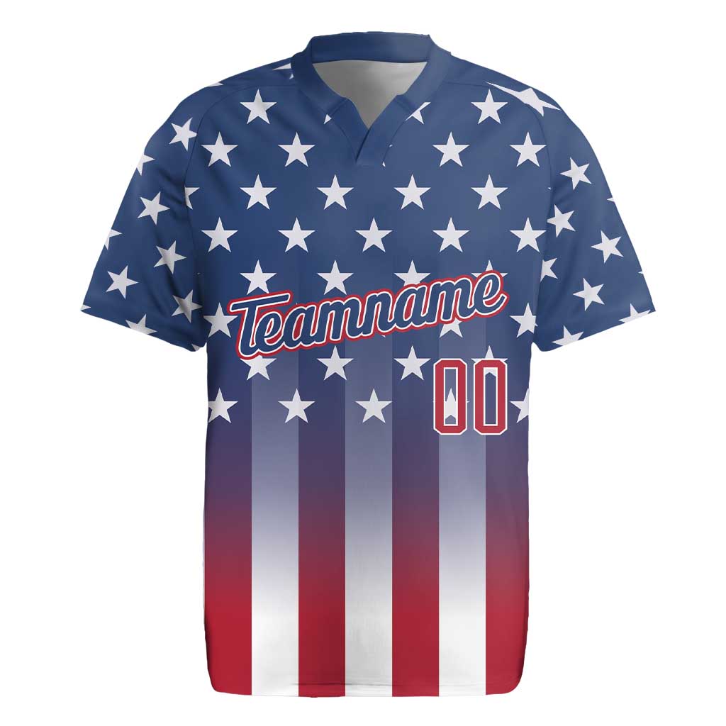 Personalized Team Name American Rugby Jersey USA Flag Fashion Sports