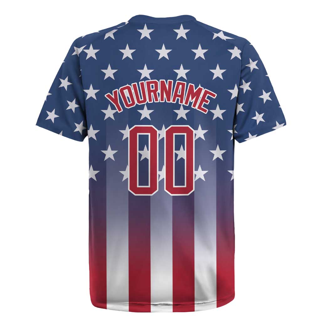 Personalized Team Name American Rugby Jersey USA Flag Fashion Sports