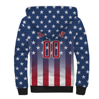 Personalized Team Name American Sherpa Hoodie USA Flag Fashion Sports