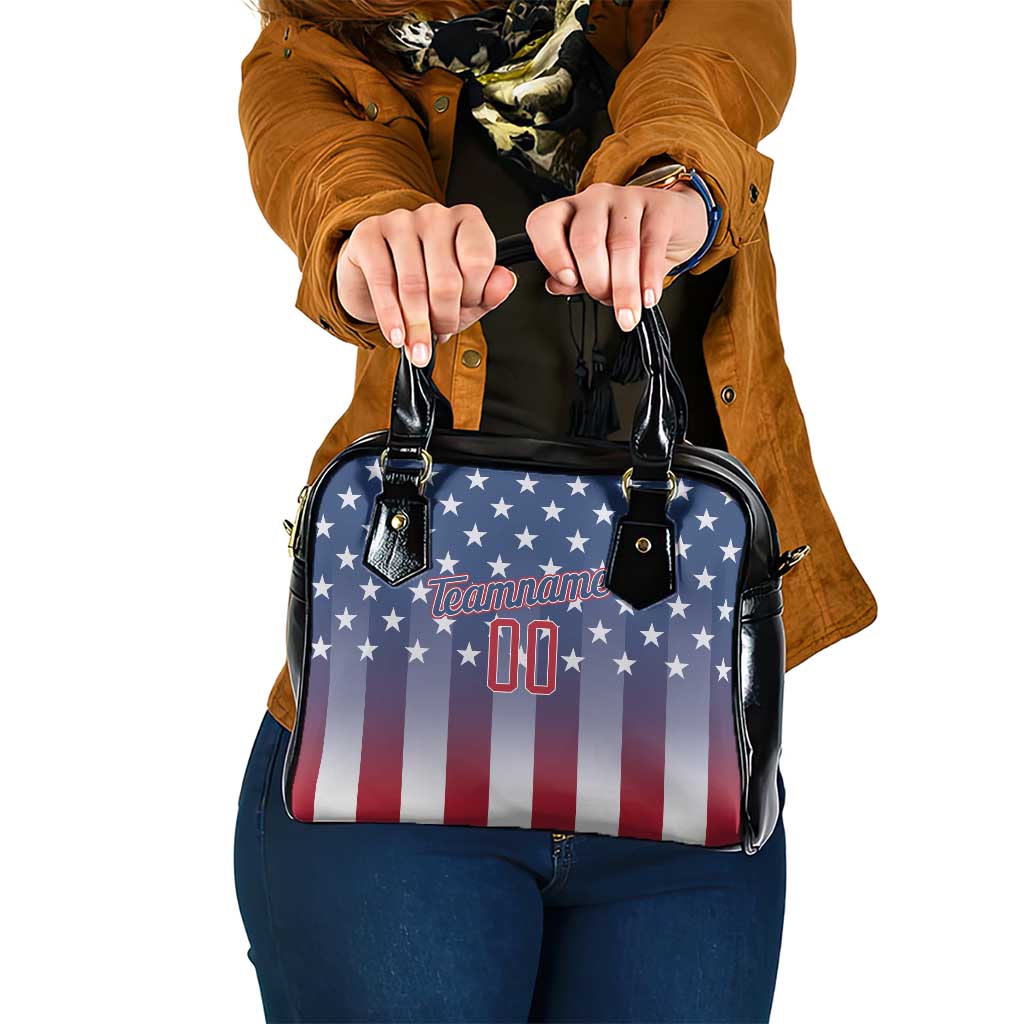 Personalized Team Name American Shoulder Handbag USA Flag Fashion Sports