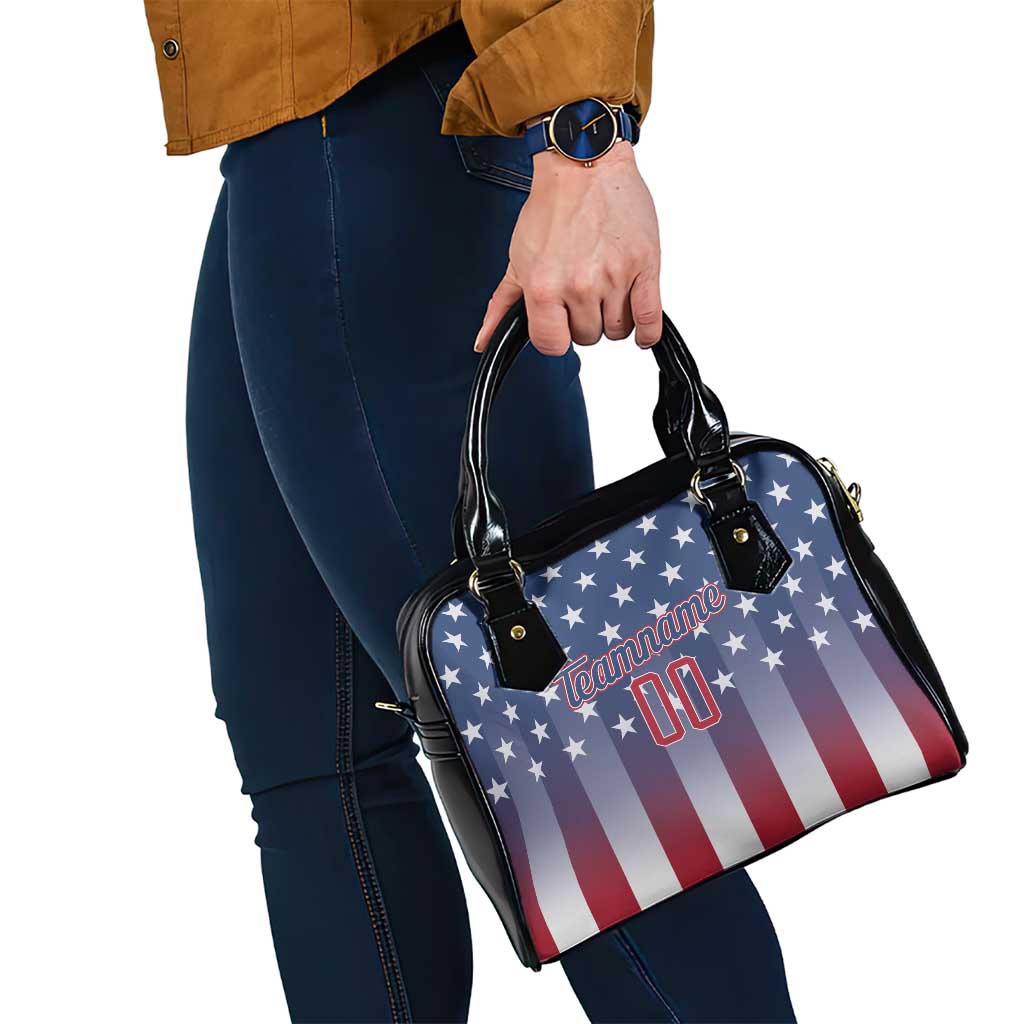 Personalized Team Name American Shoulder Handbag USA Flag Fashion Sports