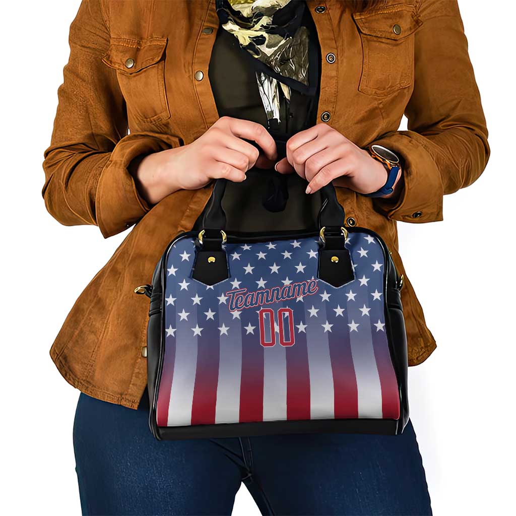 Personalized Team Name American Shoulder Handbag USA Flag Fashion Sports