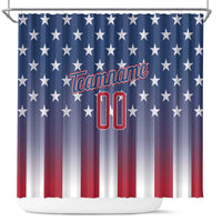 Personalized Team Name American Shower Curtain USA Flag Fashion Sports