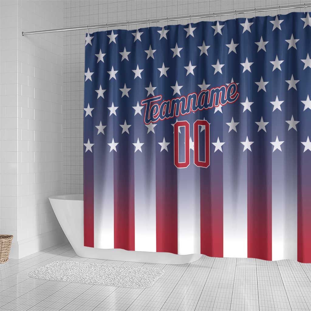 Personalized Team Name American Shower Curtain USA Flag Fashion Sports