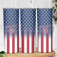 Personalized Team Name American Skinny Tumbler USA Flag Fashion Sports