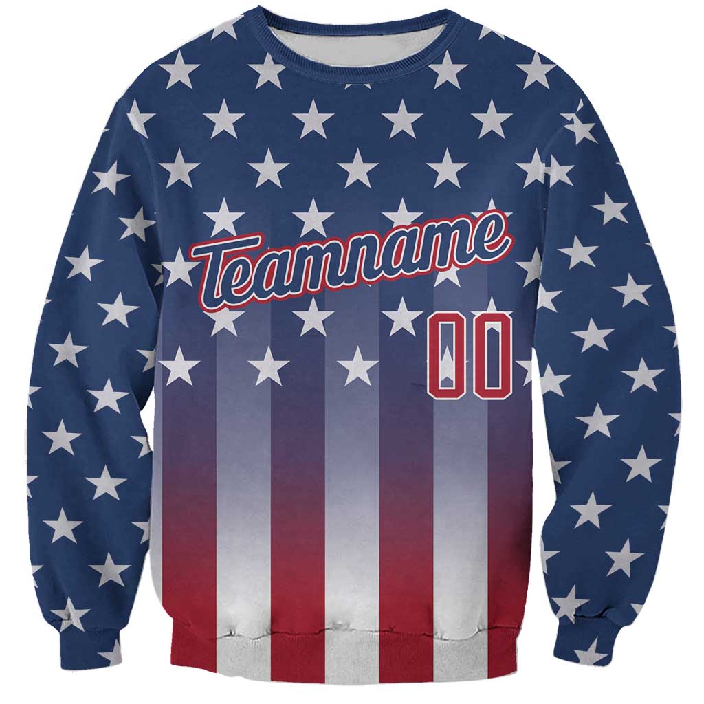 Personalized Team Name American Sweatshirt USA Flag Fashion Sports