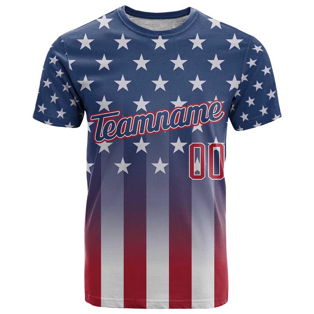 Personalized Team Name American T Shirt USA Flag Fashion Sports