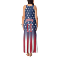 Personalized Team Name American Tank Maxi Dress USA Flag Fashion Sports