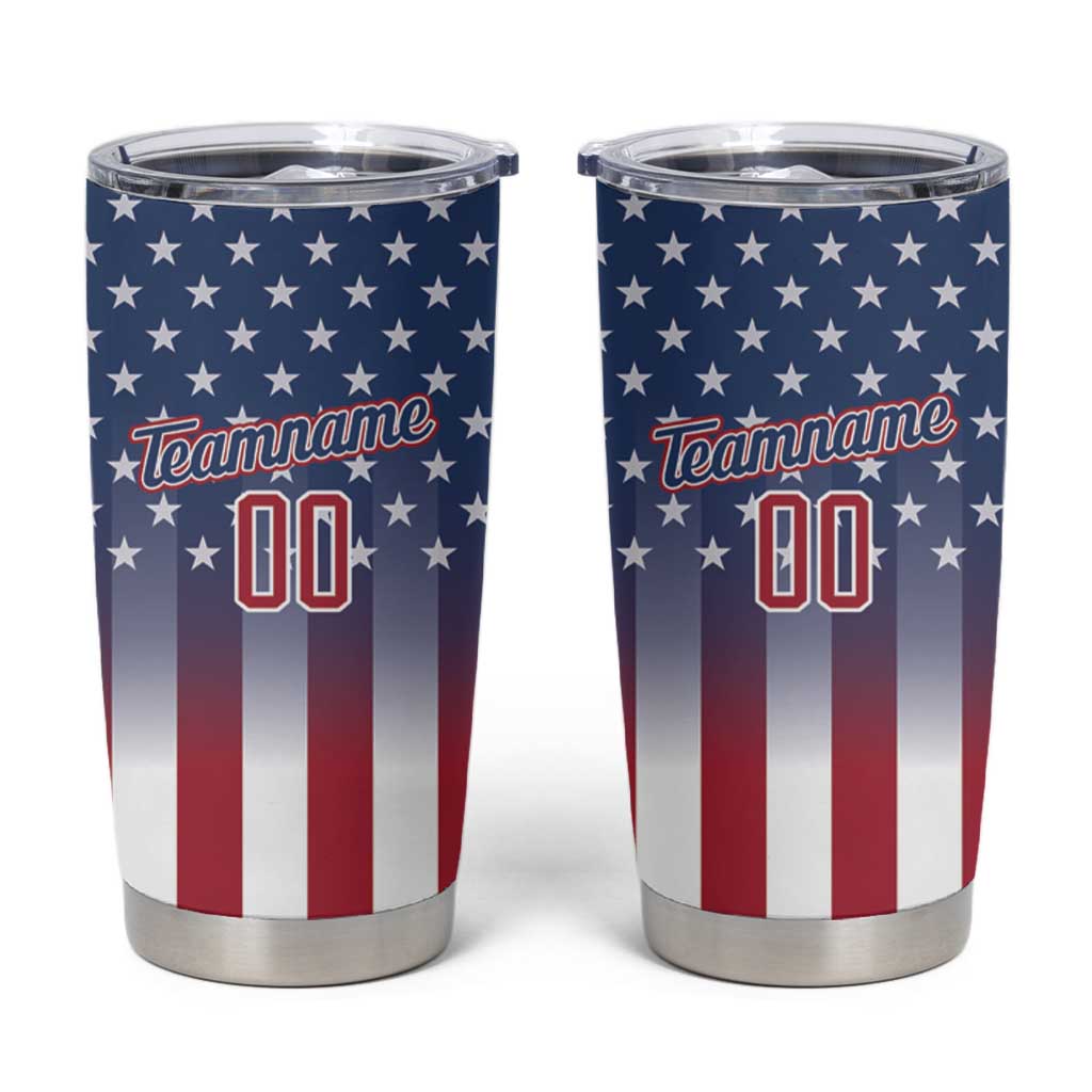 Personalized Team Name American Tumbler Cup USA Flag Fashion Sports