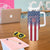 Personalized Team Name American Tumbler With Handle USA Flag Fashion Sports