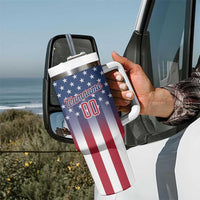 Personalized Team Name American Tumbler With Handle USA Flag Fashion Sports