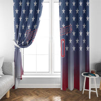 Personalized Team Name American Window Curtain USA Flag Fashion Sports