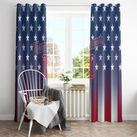 Personalized Team Name American Window Curtain USA Flag Fashion Sports
