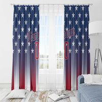 Personalized Team Name American Window Curtain USA Flag Fashion Sports