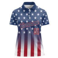 Personalized Team Name American Women Polo Shirt USA Flag Fashion Sports