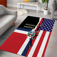 Dominican Republic Area Rug Made In America with Dominican Parts DT03