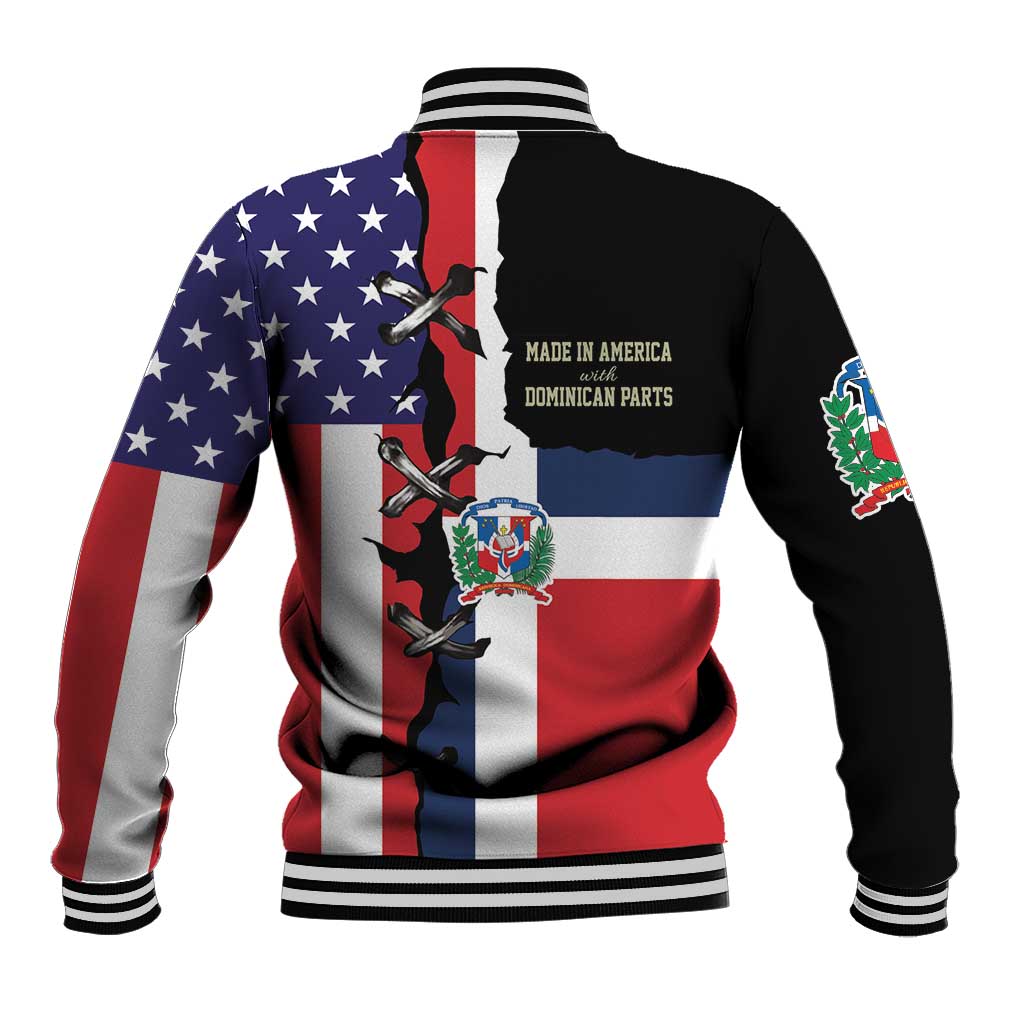 Dominican Republic Baseball Jacket Made In America with Dominican Parts DT03