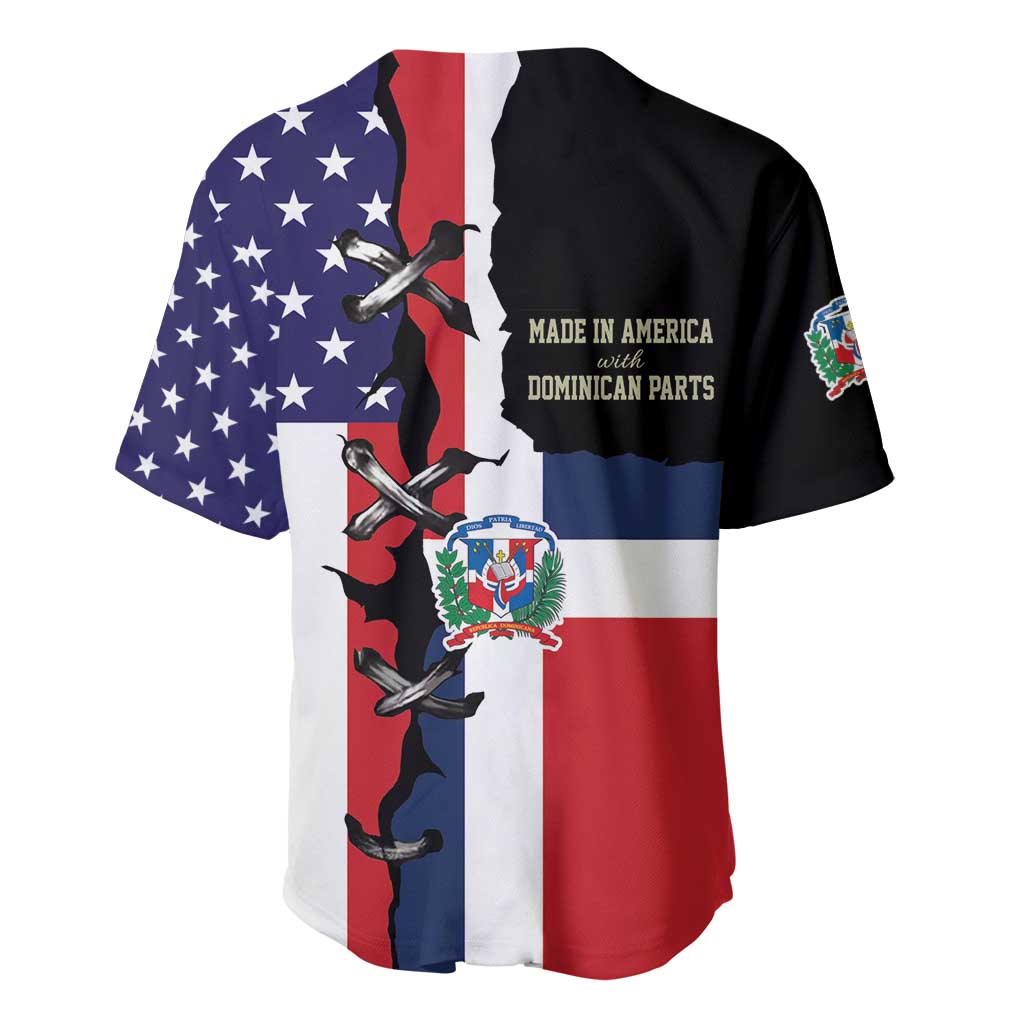 Dominican Republic Baseball Jersey Made In America with Dominican Parts DT03