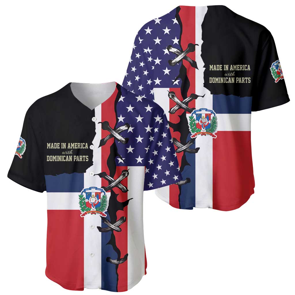 Dominican Republic Baseball Jersey Made In America with Dominican Parts DT03