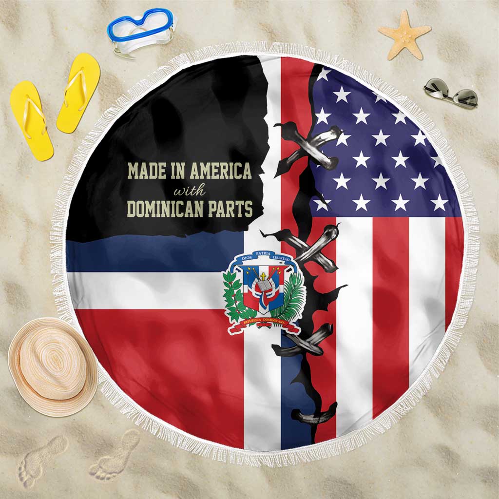 Dominican Republic Beach Blanket Made In America with Dominican Parts DT03