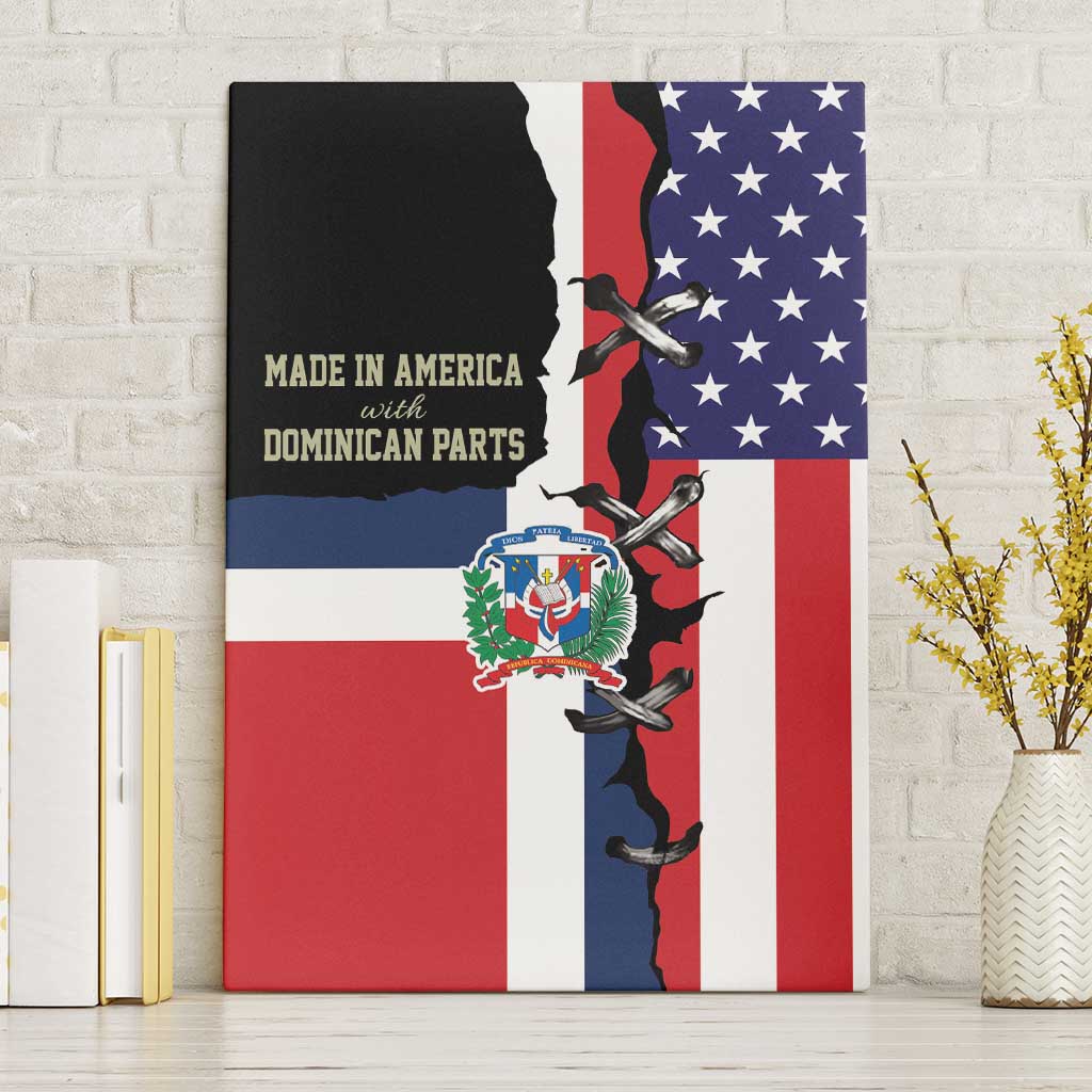 Dominican Republic Canvas Wall Art Made In America with Dominican Parts DT03