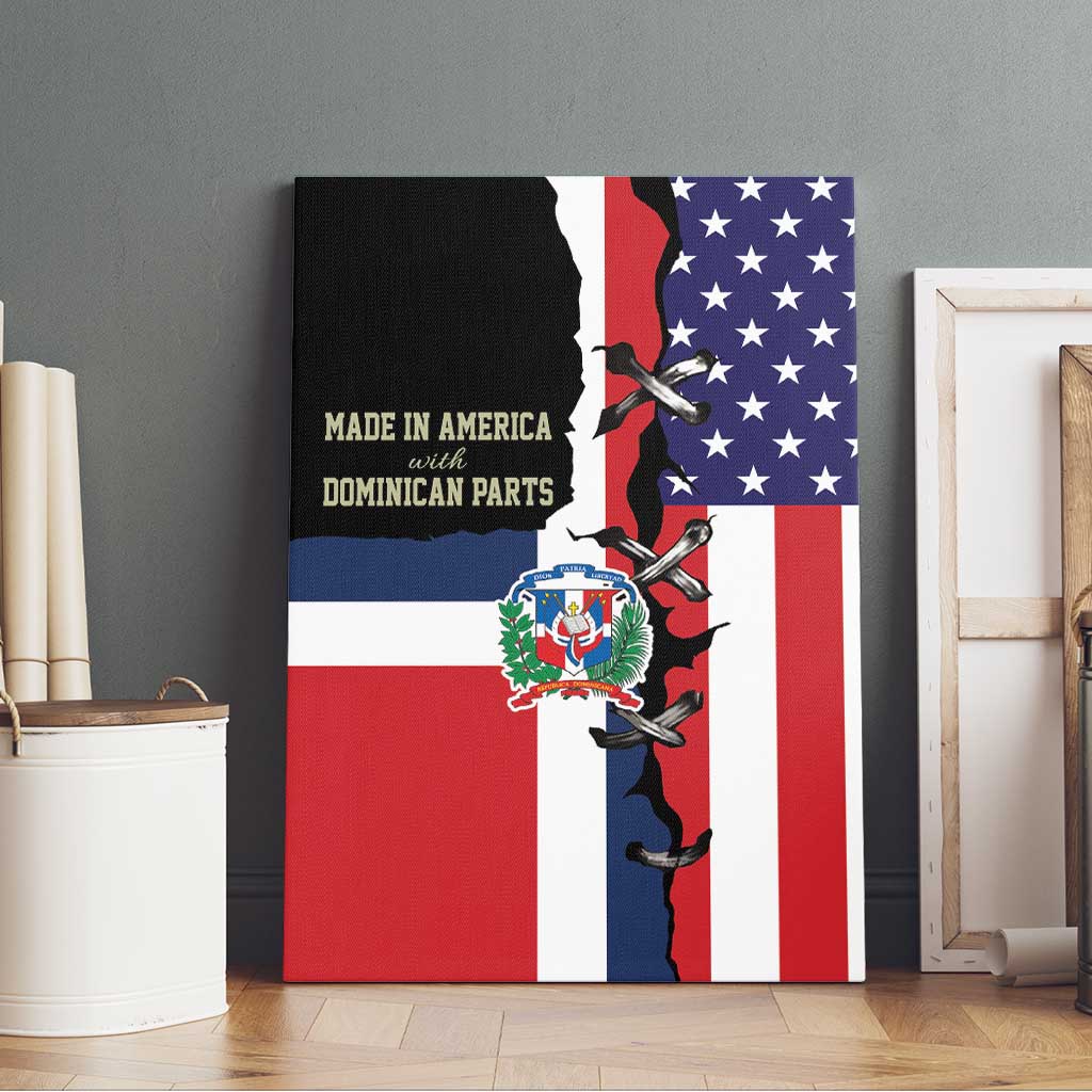 Dominican Republic Canvas Wall Art Made In America with Dominican Parts DT03
