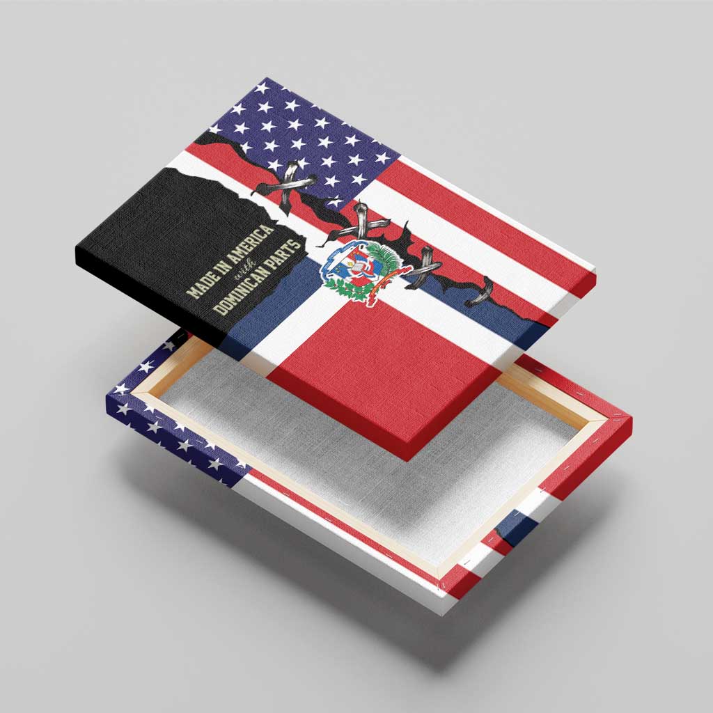 Dominican Republic Canvas Wall Art Made In America with Dominican Parts DT03