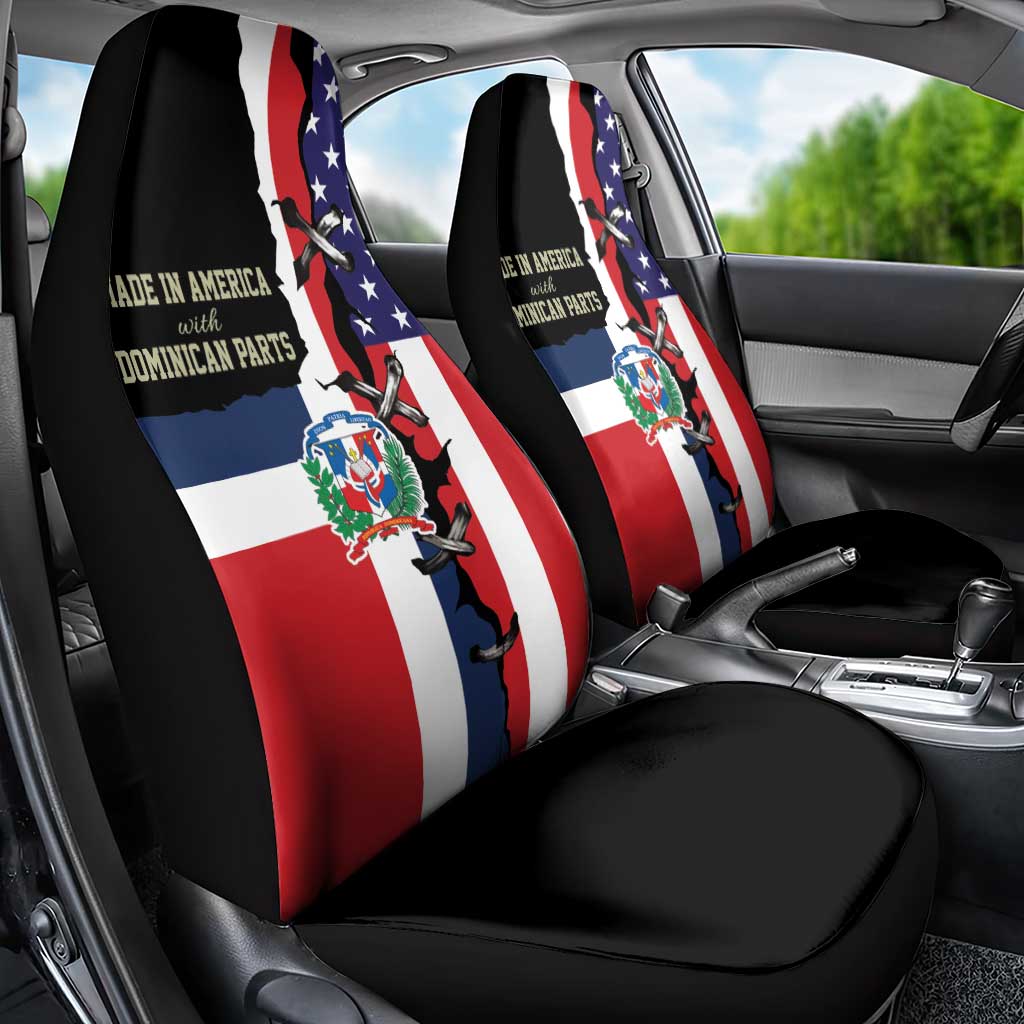 Dominican Republic Car Seat Cover Made In America with Dominican Parts DT03
