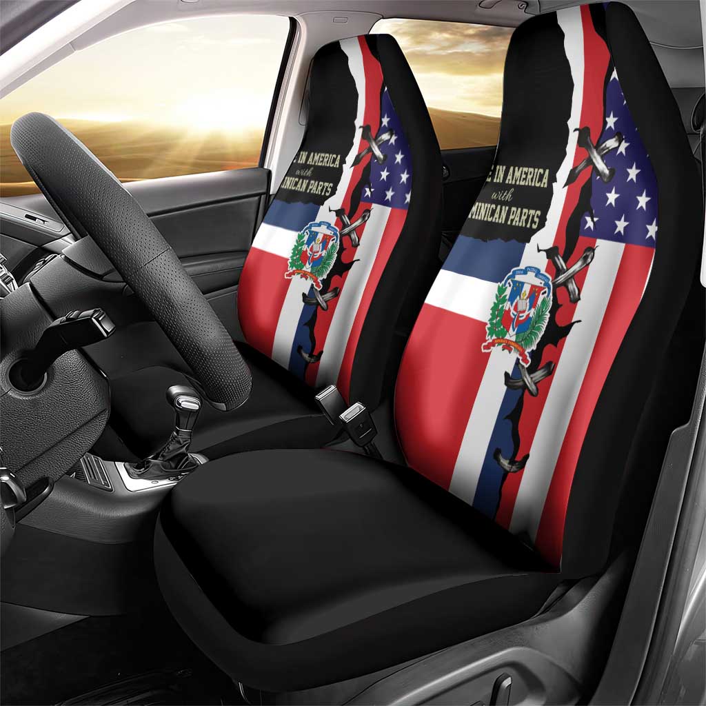 Dominican Republic Car Seat Cover Made In America with Dominican Parts DT03