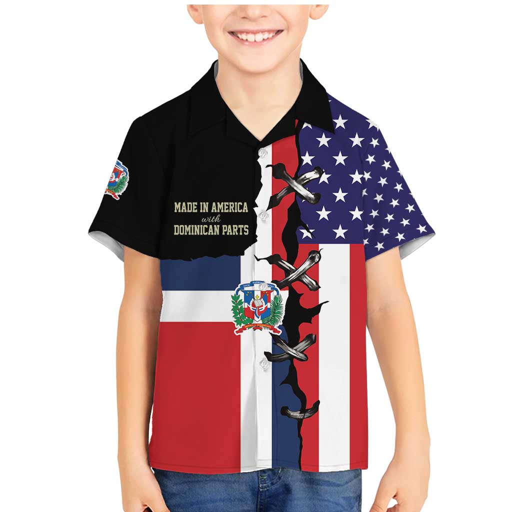 Dominican Republic Family Matching Mermaid Dress and Hawaiian Shirt Made In America with Dominican Parts DT03