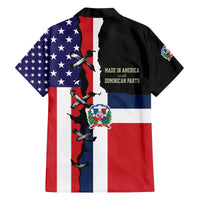 Dominican Republic Family Matching Off The Shoulder Long Sleeve Dress and Hawaiian Shirt Made In America with Dominican Parts DT03