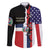 Dominican Republic Family Matching Off Shoulder Maxi Dress and Hawaiian Shirt Made In America with Dominican Parts DT03