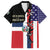 Dominican Republic Family Matching Off Shoulder Short Dress and Hawaiian Shirt Made In America with Dominican Parts