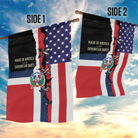 Dominican Republic Garden Flag Made In America with Dominican Parts DT03