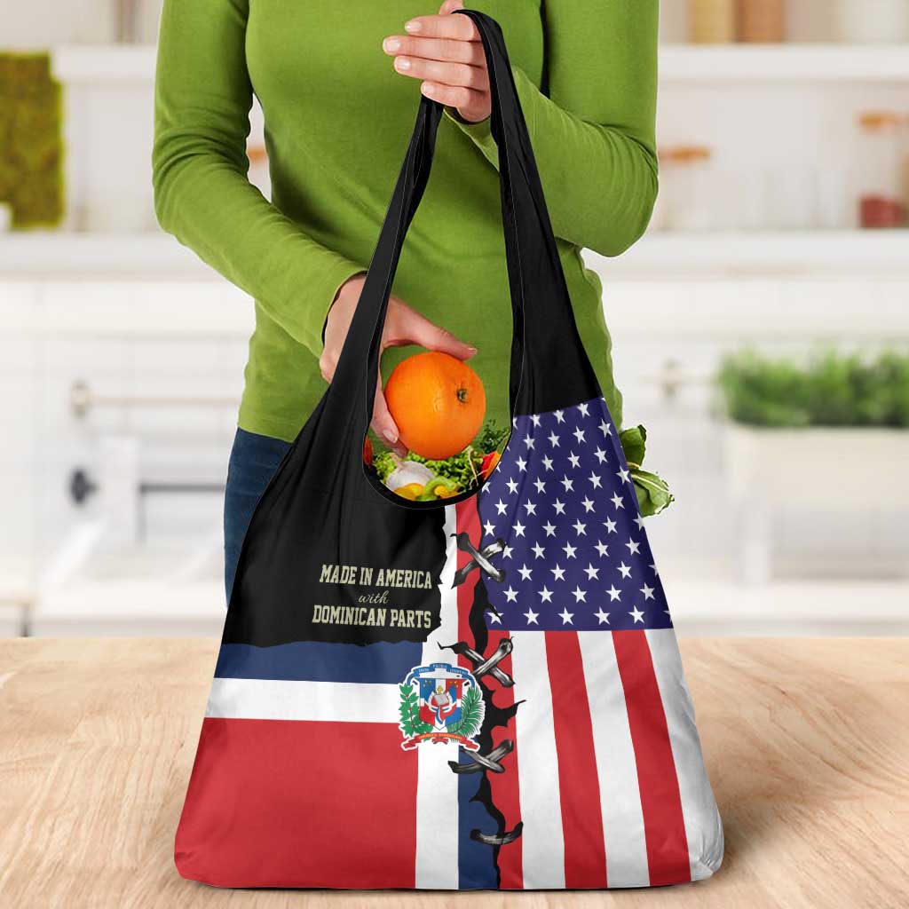 Dominican Republic Grocery Bag Made In America with Dominican Parts DT03