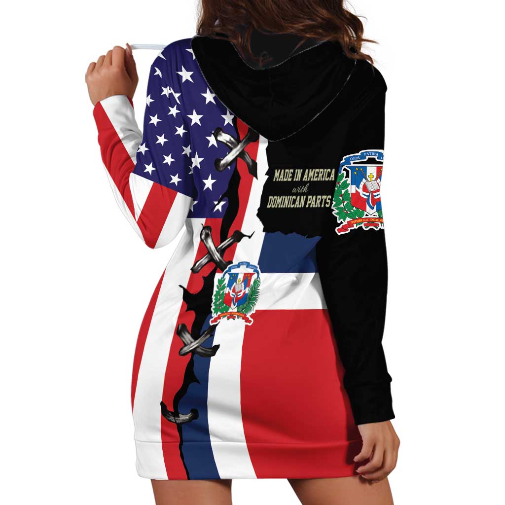 Dominican Republic Hoodie Dress Made In America with Dominican Parts DT03